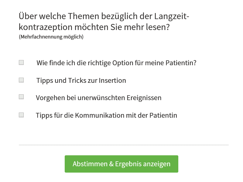 QuickPoll Langzeitkontrazeption